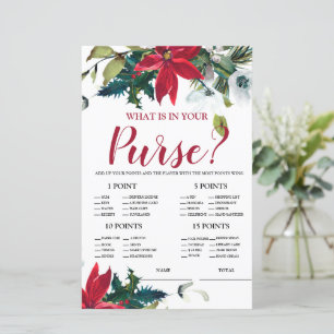 Qu'est-ce que dans Purse Christmas Poinsettia jeu