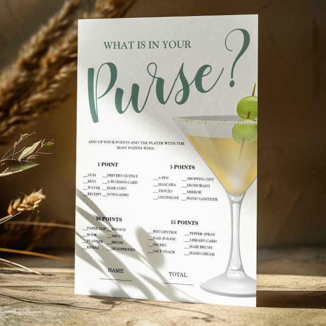 Qu'est-ce que dans Purse Elegant Bridal Game Invit (Créateur téléchargé)