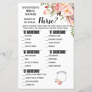 Qu'est-ce que dans votre Purse douche Anglais espa