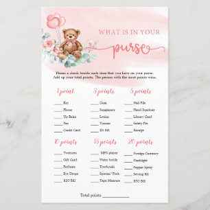 Qu'est-ce que dans votre sac à main Jeu Teddy Bear