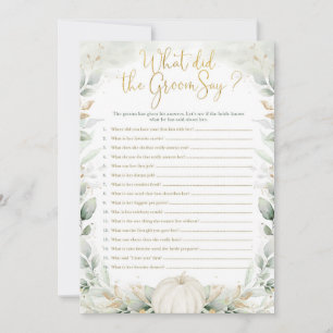 Qu'est-ce que Groom Say Fall Citrouille Fête des m