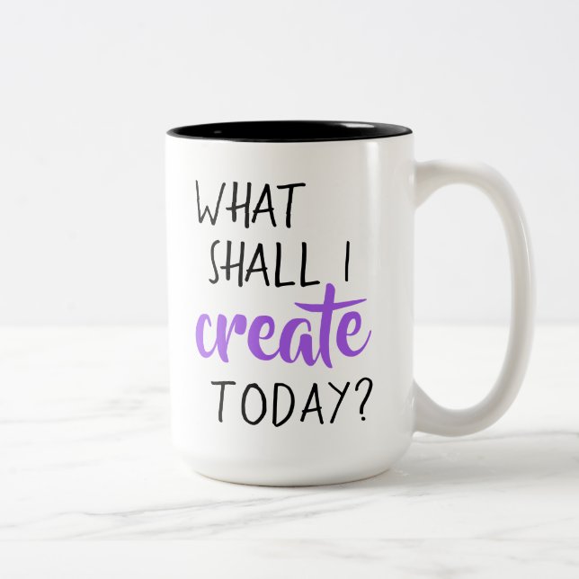 Qu'Est-Ce Que Je Vais Créer Aujourd'Hui ? Café Mug (Droit)