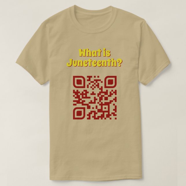 Qu'est-ce que Juneteenth ? T-Shirt Code QR (Design devant)