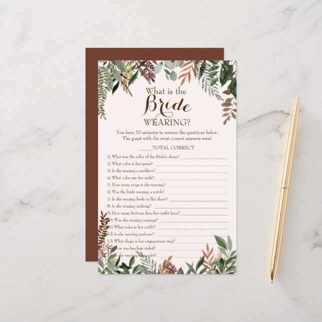 Qu'est-ce que la mariée porter le jeu А automne la (Devant/Arrière en situation)