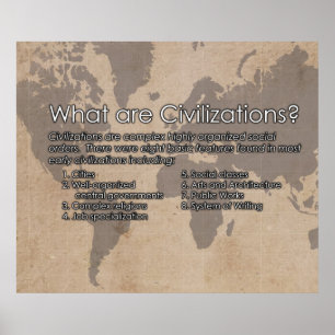 Qu'est-ce que les civilisations ? Affiche *MISE À 