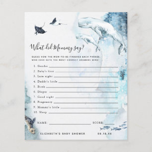 Qu'est-ce que Maman a dit   Jeu de Baby Shower