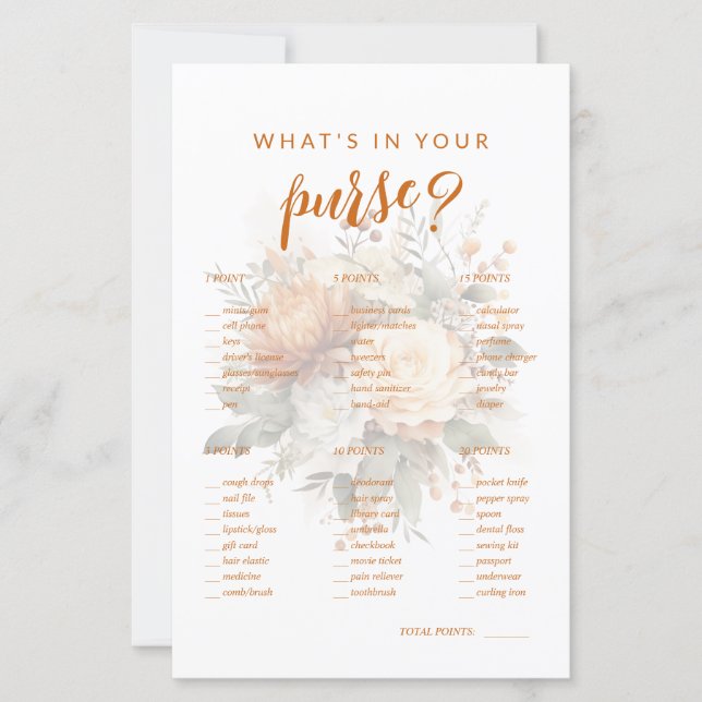 Qu'est-ce qu'il y a dans votre sac ? Jeu de Baby S (Devant)