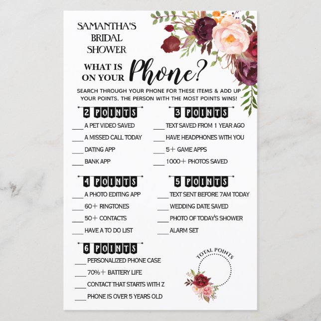 Qu'est-ce qu'il y a sur votre Phone douche anglais (Devant)