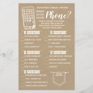 Qu'est-ce qu'il y a sur votre téléphone douche jeu