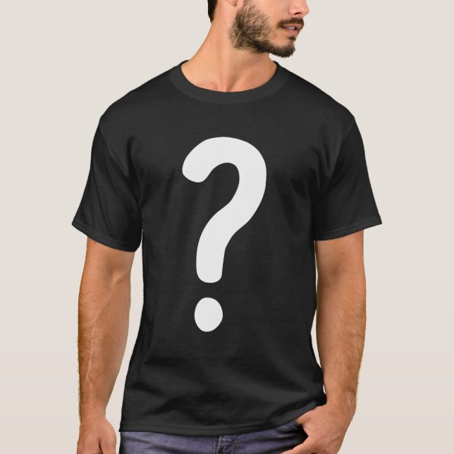 Question Mark T-Shirt Couple Devinant Qui Costume  (Devant)