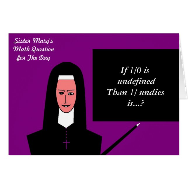 Question Mathématique de Soeur Mary pour le jour (Devant horizontal)