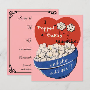 Question Ringarde Popcorn, Joli Rétro Carte de Sau