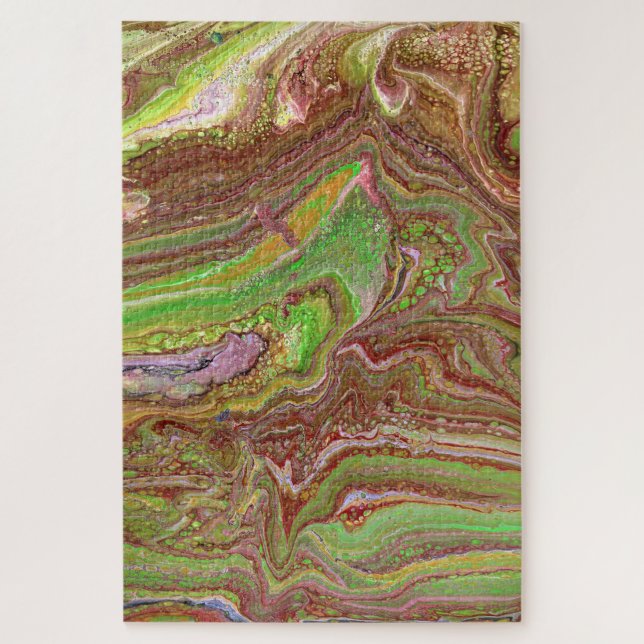 Questions 1 Marron Vert Sauvage Puzzle (Vertical)