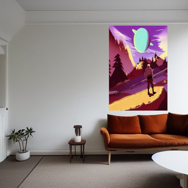 Quête pour la planète perdue | AI Art Poster (Créateur téléchargé)