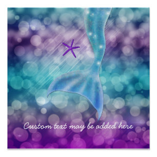 Queue De Sirène Enchantée Sous La Mer Grand Poster