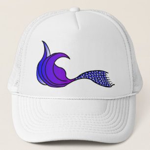 Queue de sirène violette sur une casquette de base