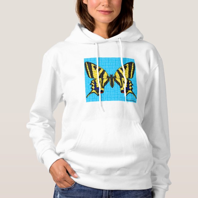 Queue d'hirondelle (blanc) - Sweat à capuche pour  (Devant)