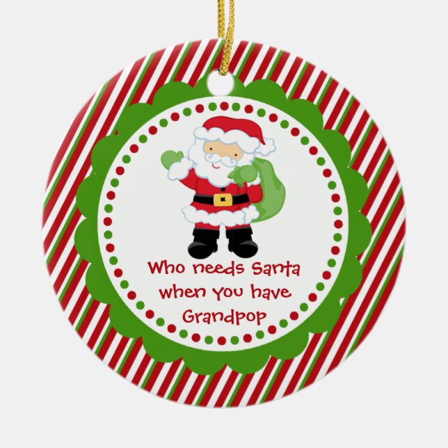 Qui a besoin de Père Noël… Ornement de Noël de (Devant)