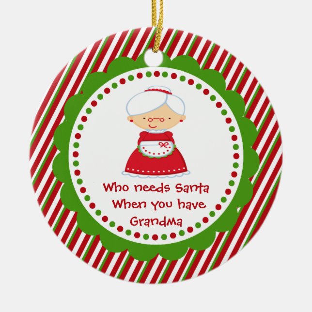 Qui a besoin de Père Noël... Ornement de Noël de g (Devant)
