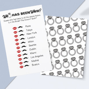 Qui A Été Où ? Jeu de voyage Fête des mariées