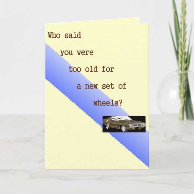 Qui a indiqué vous étiez trop vieux, carte (Devant)