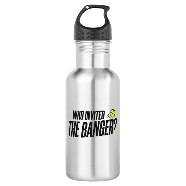 Qui a invité le Banger? Bouteille d'eau de pickleb (Devant)