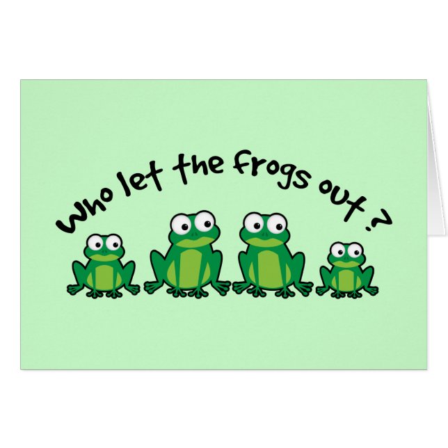 Qui a laissé les grenouilles ? (Devant horizontal)