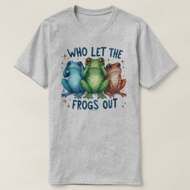 Qui a laissé sortir les grenouilles T-shirt graphi (Design devant)