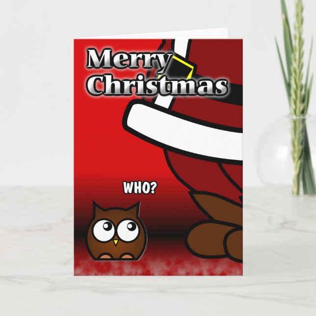 Qui ? Carte de Noël (Devant)