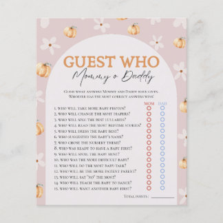 Qui connaît Citrouille Automne & Baby shower Daisy