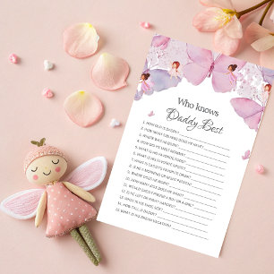 Qui connaît Daddy meilleur Baby shower de fées ros