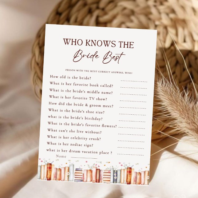 Qui connaît la mariée meilleure carte de jeu (Créateur téléchargé)