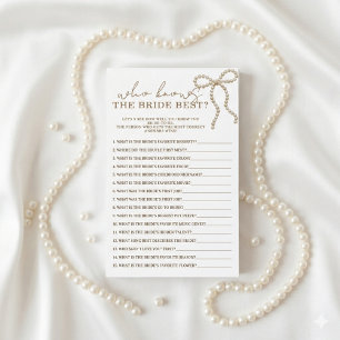 Qui connaît le mieux la mariée? Jeu pour la fête d
