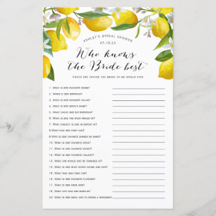 Qui connaît le mieux la mariée, Jeux de mariée de 