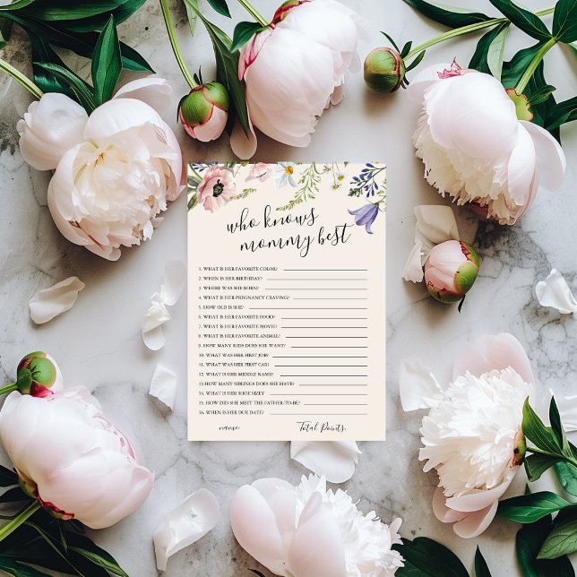 Qui connaît le mieux maman ? Carte de jeu pour Bab (Créateur téléchargé)