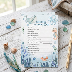 Qui connaît le mieux maman Invitation à la Baby Sh