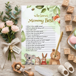 Qui connaît le mieux maman jeu Baby Shower foresti