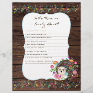 Qui connaît le mieux maman jeu de baby shower -Hed