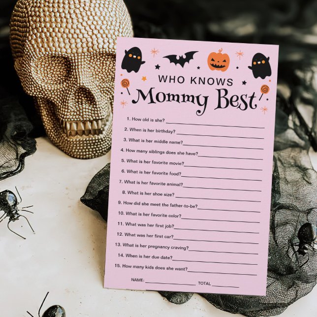 Qui connaît maman Halloween sorcière Baby shower j (Créateur téléchargé)