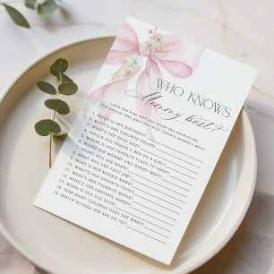 Qui connaît maman le meilleur jeu de baby shower d