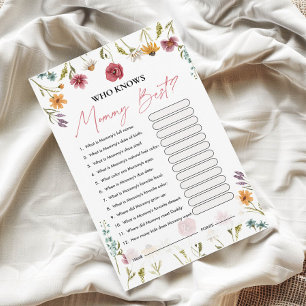 Qui connaît maman le mieux Jeu baby shower