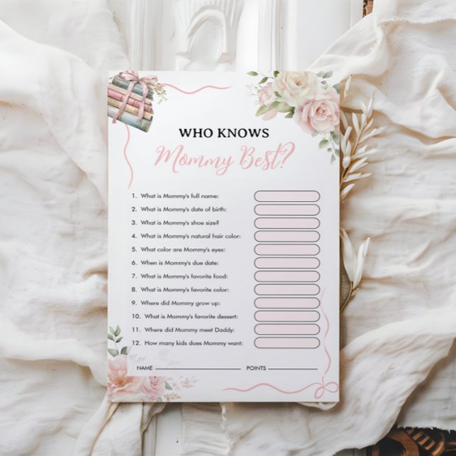 Qui connaît maman le mieux | Jeu baby shower (Créateur téléchargé)