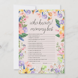 Qui connaît maman meilleur Baby shower carte de je