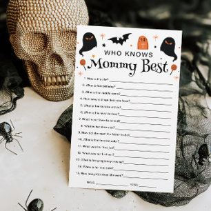 Qui connaît maman meilleur Baby shower Halloween j