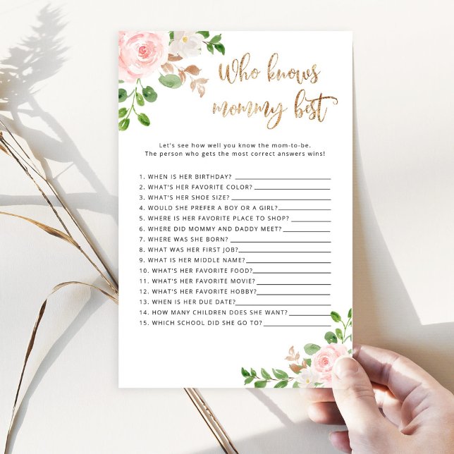 Qui connaît maman meilleur baby shower jeu (Créateur téléchargé)