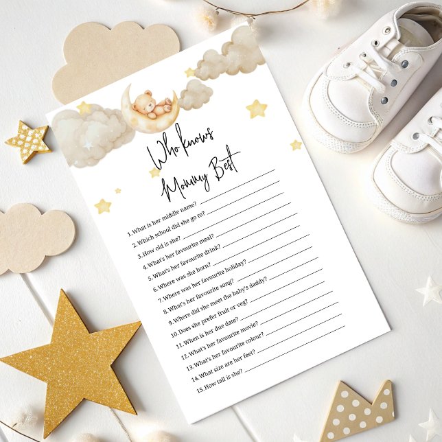 Qui connaît maman meilleur jeu sur la lune bébé mo (Créateur téléchargé)