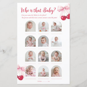 Qui est ce bébé ? 12 Photo Game Panneau Rose Ceris
