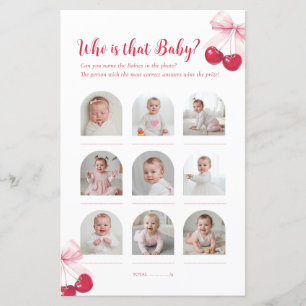 Qui est ce jeu de photos de bébé Signe Rose Cerise