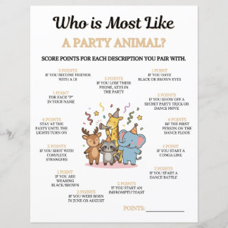 Qui est le plus comme un jeu d'animal de fête