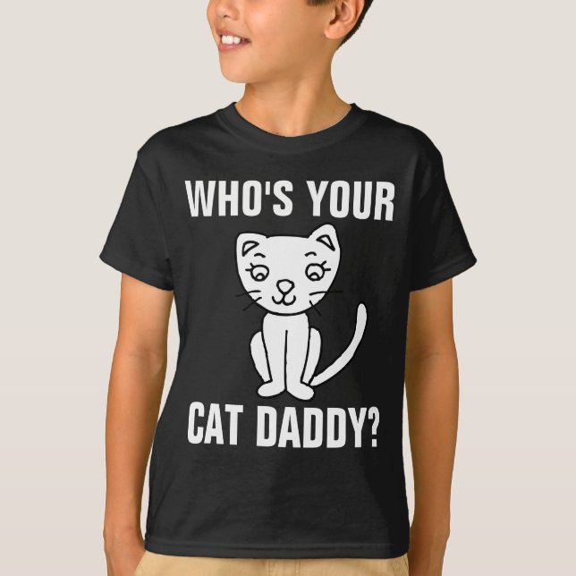 QUI EST TON CHAT, PASSÉ ? (DAD) T-shirts pour garç (Devant)